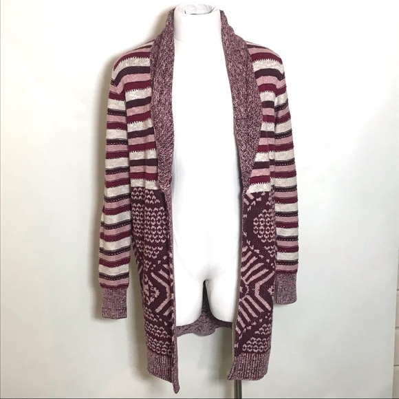 URBAN OUTFITTERS ECOTÉ Intarsia Print Knit Cardigan - Picture 3 of 8